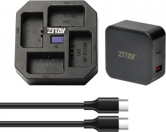 Зарядное устройство ZITAY для аккумуляторов Sony FZ100 четырёхканальное